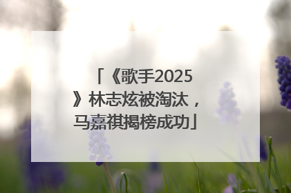 《歌手2025》林志炫被淘汰，马嘉祺揭榜成功