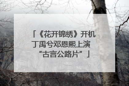 《花开锦绣》开机 丁禹兮邓恩熙上演“古言公路片”