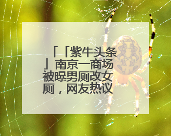 「紫牛头条」南京一商场被曝男厕改女厕，网友热议商场很委屈
