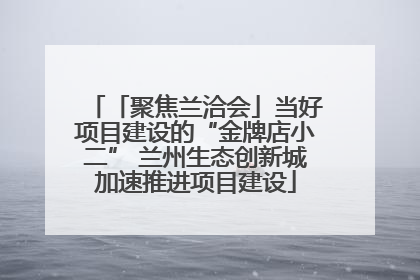 「聚焦兰洽会」当好项目建设的“金牌店小二” 兰州生态创新城加速推进项目建设