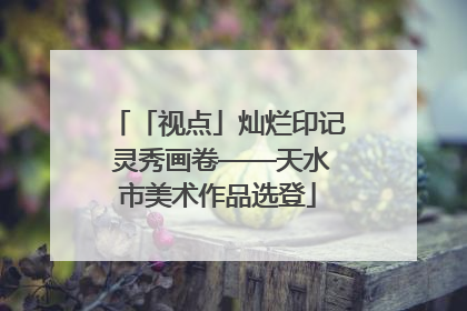 「视点」灿烂印记 灵秀画卷——天水市美术作品选登