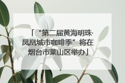 “第二届黄海明珠·凤凰城市咖啡季”将在烟台市莱山区举办