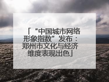 “中国城市网络形象指数”发布：郑州市文化与经济维度表现出色