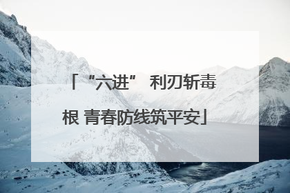 “六进” 利刃斩毒根 青春防线筑平安