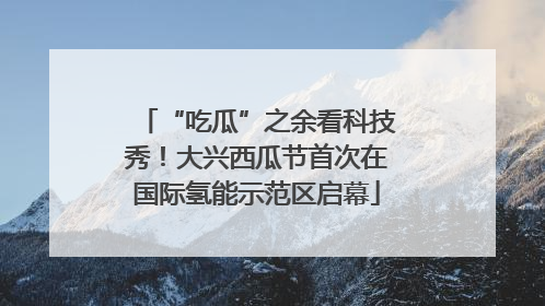 “吃瓜”之余看科技秀！大兴西瓜节首次在国际氢能示范区启幕