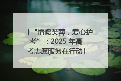 “情暖芙蓉，爱心护考”：2025 年高考志愿服务在行动