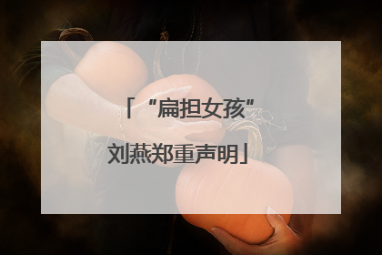 “扁担女孩”刘燕郑重声明