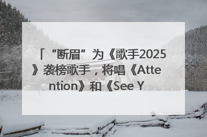 “断眉”为《歌手2025》袭榜歌手，将唱《Attention》和《See You Again》