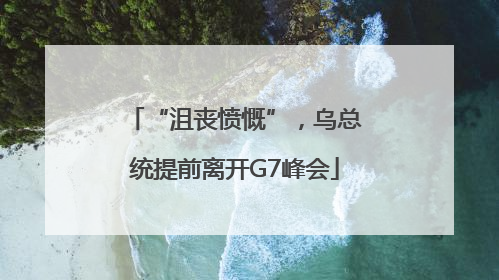 “沮丧愤慨”，乌总统提前离开G7峰会