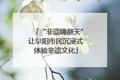 “非遗嗨翻天”让阜阳市民沉浸式体验非遗文化