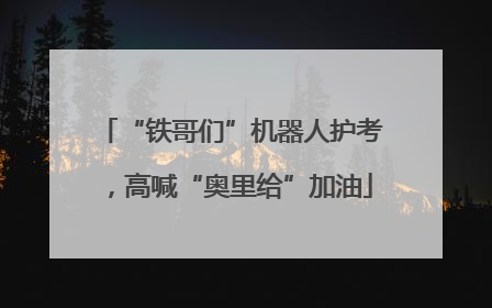 “铁哥们”机器人护考，高喊“奥里给”加油