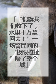 “锦旗我们收下了，水果千万拿回去！”一场警民间的“极限拉扯”暖了整个城