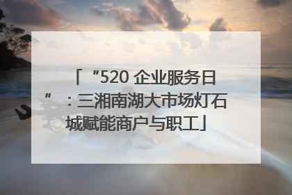 “520 企业服务日”：三湘南湖大市场灯石城赋能商户与职工