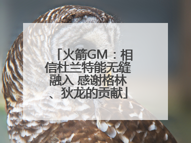 火箭GM：相信杜兰特能无缝融入 感谢格林、狄龙的贡献
