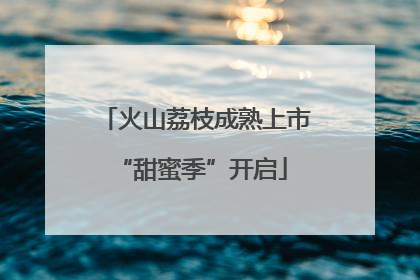 火山荔枝成熟上市 “甜蜜季”开启