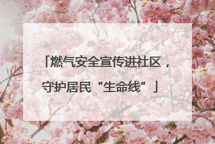 燃气安全宣传进社区，守护居民“生命线”