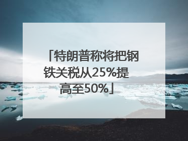 特朗普称将把钢铁关税从25%提高至50%