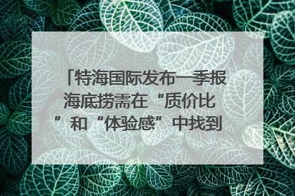 特海国际发布一季报 海底捞需在“质价比”和“体验感”中找到平衡｜新经济观察