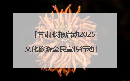 甘肃张掖启动2025文化旅游全民宣传行动