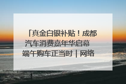 真金白银补贴！成都汽车消费嘉年华启幕 端午购车正当时｜网络中国节·端午