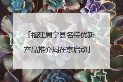 福建周宁县名特优新产品推介周在京启动