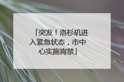 突发！洛杉矶进入紧急状态，市中心实施宵禁