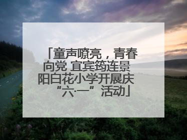 童声嘹亮，青春向党 宜宾筠连景阳白花小学开展庆“六·一”活动