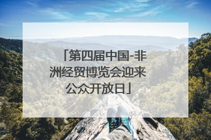 第四届中国-非洲经贸博览会迎来公众开放日