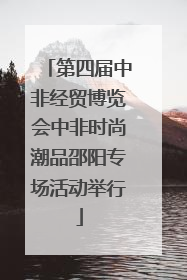 第四届中非经贸博览会中非时尚潮品邵阳专场活动举行