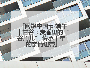 网络中国节·端午丨甘谷：麦香里的“谷角儿” 传承千年的亲情纽带
