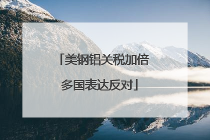 美钢铝关税加倍 多国表达反对
