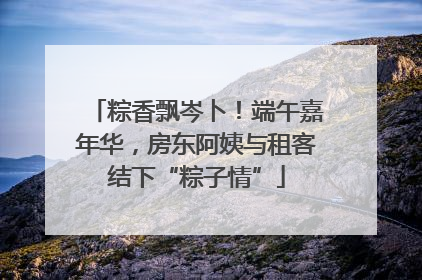 粽香飘岑卜！端午嘉年华，房东阿姨与租客结下“粽子情”