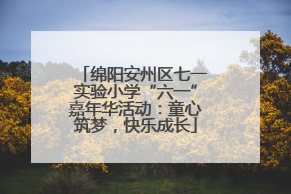 绵阳安州区七一实验小学“六一”嘉年华活动：童心筑梦，快乐成长
