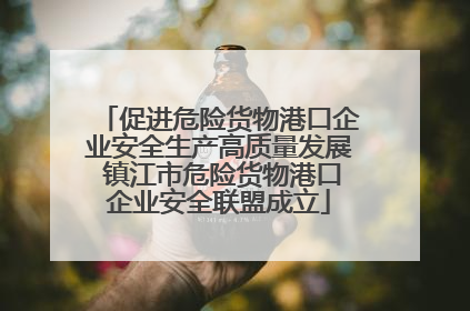 促进危险货物港口企业安全生产高质量发展 镇江市危险货物港口企业安全联盟成立