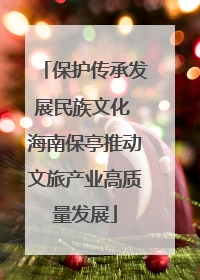 保护传承发展民族文化 海南保亭推动文旅产业高质量发展
