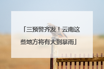 三预警齐发！云南这些地方将有大到暴雨
