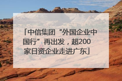 中信集团“外国企业中国行”再出发，超200家日资企业走进广东