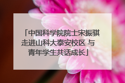 中国科学院院士宋振骐走进山科大泰安校区 与青年学生共话成长