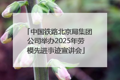 中国铁路北京局集团公司举办2025年劳模先进事迹宣讲会