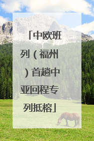 中欧班列（福州）首趟中亚回程专列抵榕