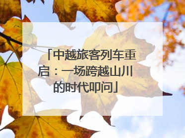 中越旅客列车重启：一场跨越山川的时代叩问