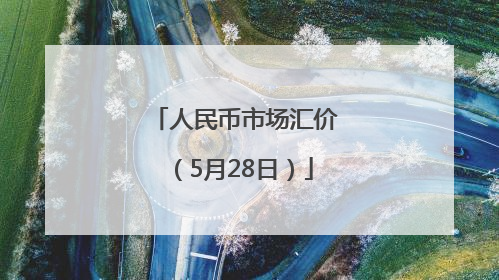 人民币市场汇价（5月28日）