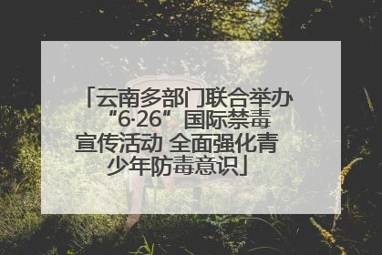 云南多部门联合举办“6·26”国际禁毒宣传活动 全面强化青少年防毒意识
