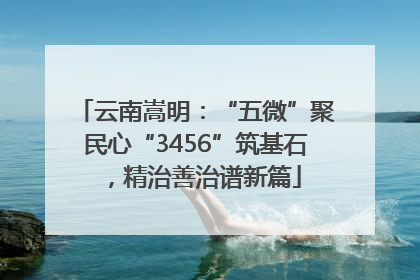云南嵩明：“五微”聚民心“3456”筑基石，精治善治谱新篇