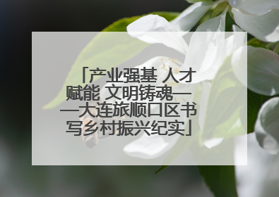 产业强基 人才赋能 文明铸魂——大连旅顺口区书写乡村振兴纪实