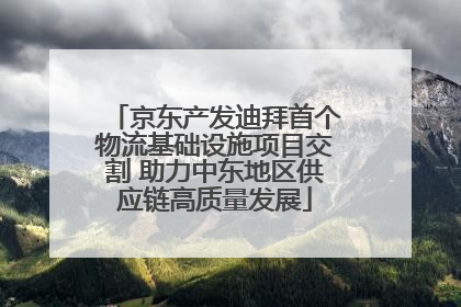 京东产发迪拜首个物流基础设施项目交割 助力中东地区供应链高质量发展