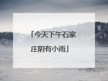 今天下午石家庄阴有小雨