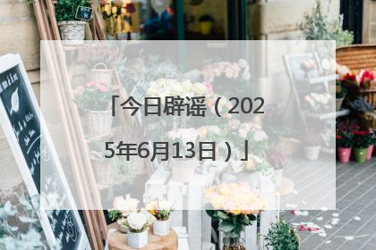 今日辟谣（2025年6月13日）