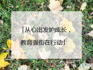 从心出发护成长，教育强街在行动