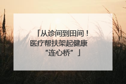 从诊间到田间！医疗帮扶架起健康“连心桥”